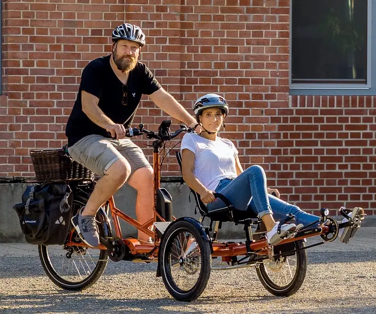 tandem VAN RAAM FUN2GO ou TWINY. Tandem 3 roues electrique