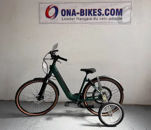 velo roues stabilisatrices pour probleme equilibre - velo PMR cadre abaissé handicap velo roues stabilisatrices pour probleme equilibre - velo PMR cadre abaissé handicap