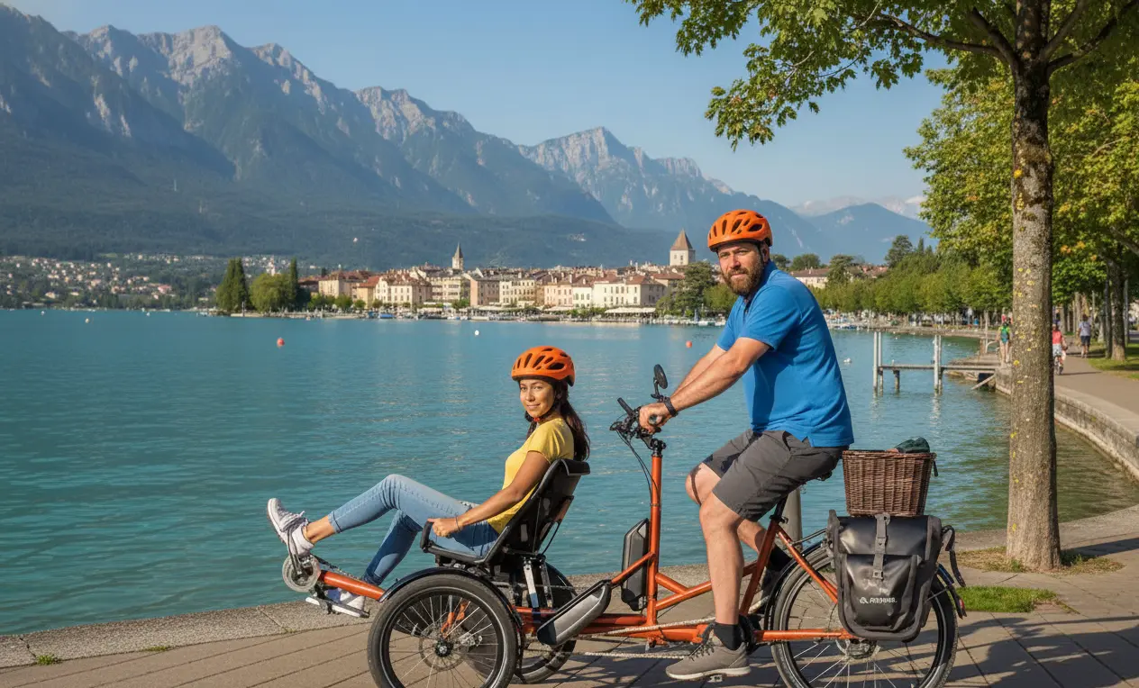 personne autiste enfant avec adulte font du velo adapte à annecy personne autiste enfant avec adulte font du velo adapte à annecy