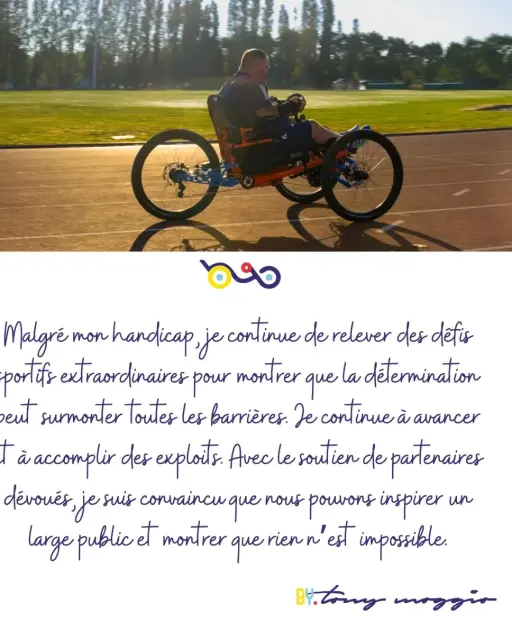 TONY handbike voyage defi 700 km TONY handbike voyage defi 700 km