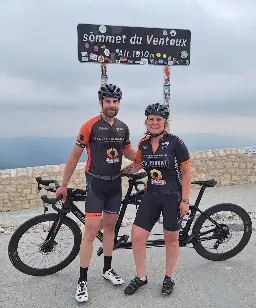 Mont Ventoux en tandem Tandem competition tout carbone Performer DUET Ultra leger