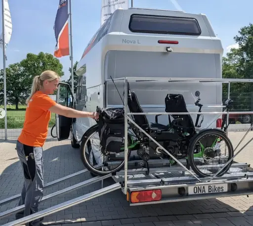 porte velo pour velo adapté tandem tricycle couche