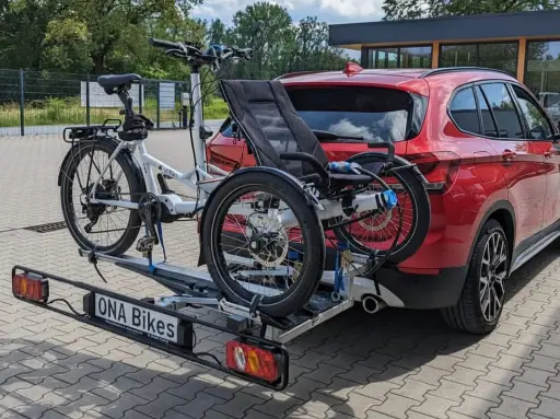 POrte velo adapte a tandem 3 roues electrique