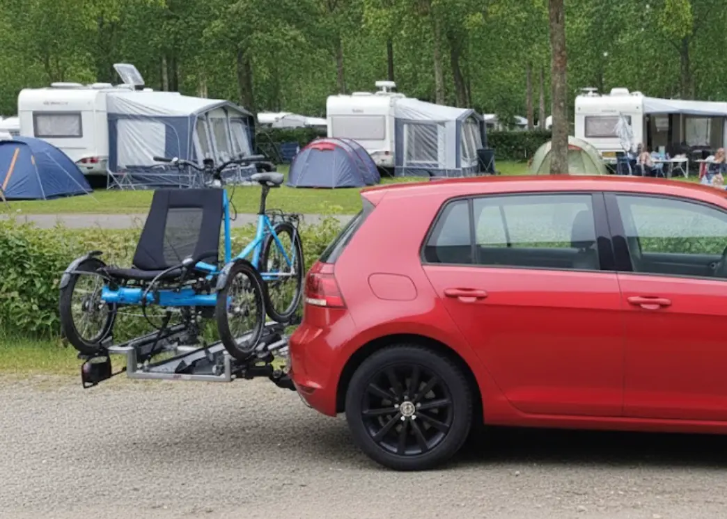 Tandem STRADA sur porte velo adapte Tandem STRADA sur porte velo adapte