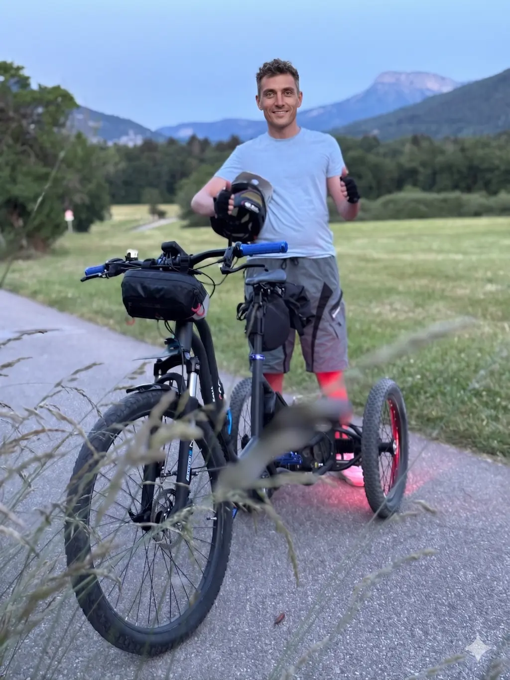 PAUL - vtt après traumatisme cranien - velo electrique inclinable adapté