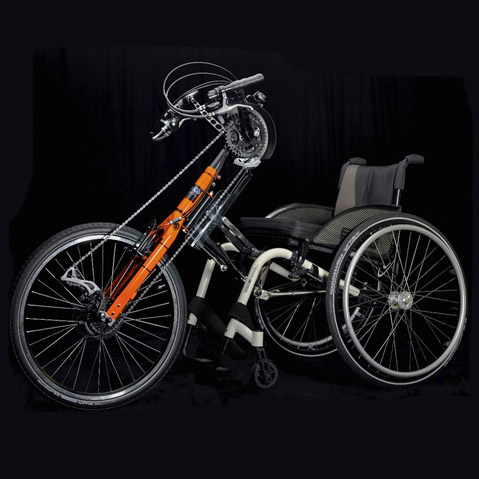 [CAT_PRA_1060] Handbike pour fauteuil roulant PRASCHBERGER VARIO BIKE